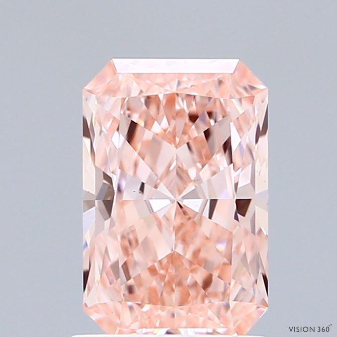 1.52 Ct. Fancy Vivid Pink Radiant Lab Grown Diamond