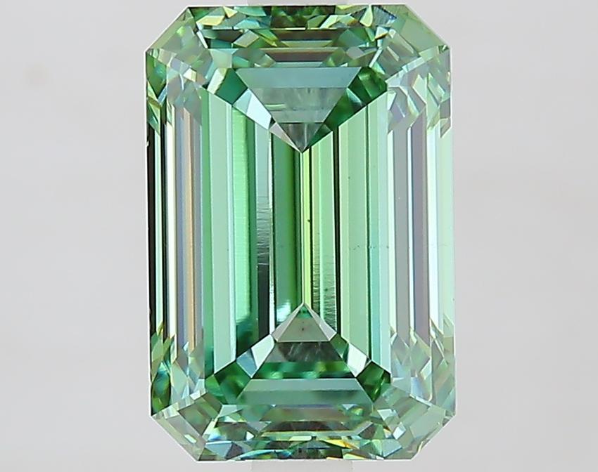 3.10 Ct. Fancy Vivid Green Emerald Lab Grown Diamond