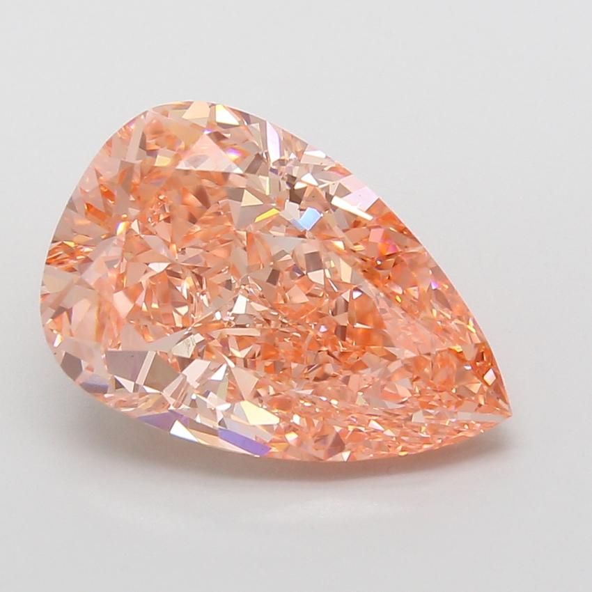 7.06 Ct. Fancy Vivid Pink Pear Lab Grown Diamond