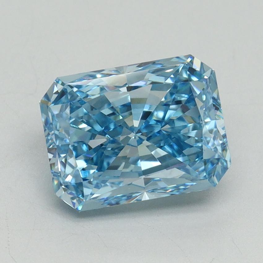 2.20 Ct. Fancy Vivid Blue Radiant Lab Grown Diamond
