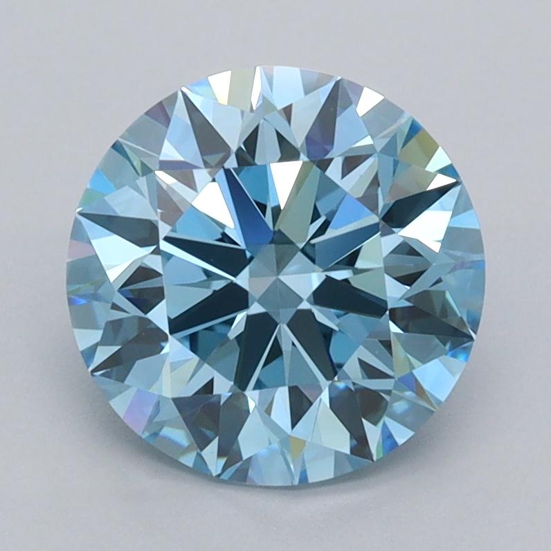 2.01 Ct. Fancy Vivid  Blue Round Lab Grown Diamond