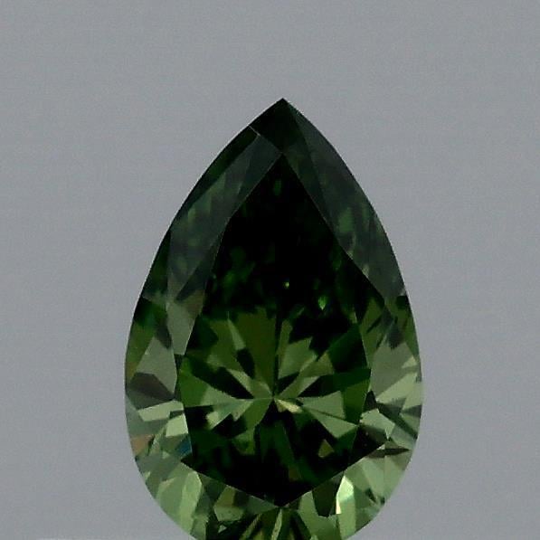 0.30 Ct. Fancy Vivid  Green Pear Lab Grown Diamond