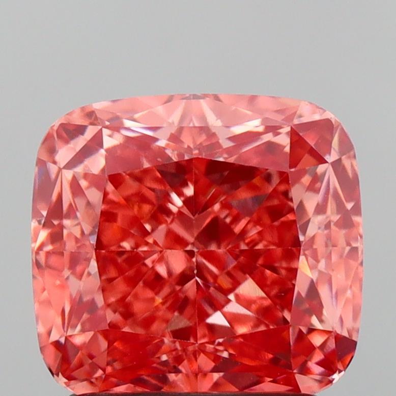 1.94 Ct. Fancy Vivid  Pink Cushion Lab Grown Diamond