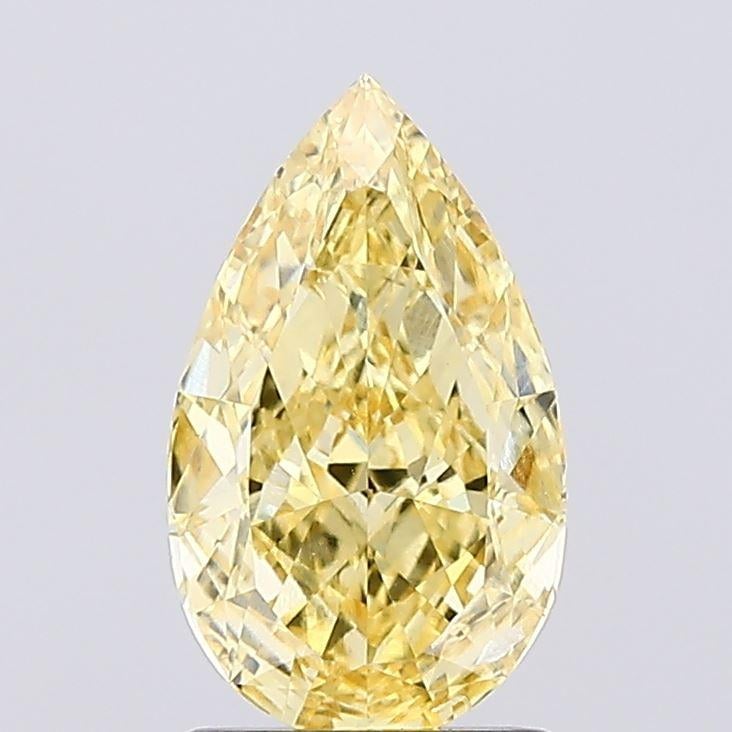 1.50 Ct. Fancy Vivid Yellow Pear Lab Grown Diamond