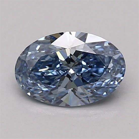 0.65 Ct. Fancy Vivid Blue Oval Lab Grown Diamond
