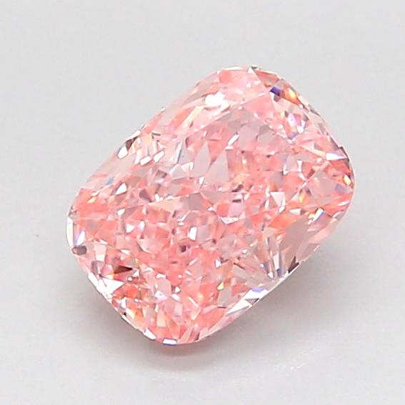 0.98 Ct. Fancy Vivid  Pink Cushion Lab Grown Diamond