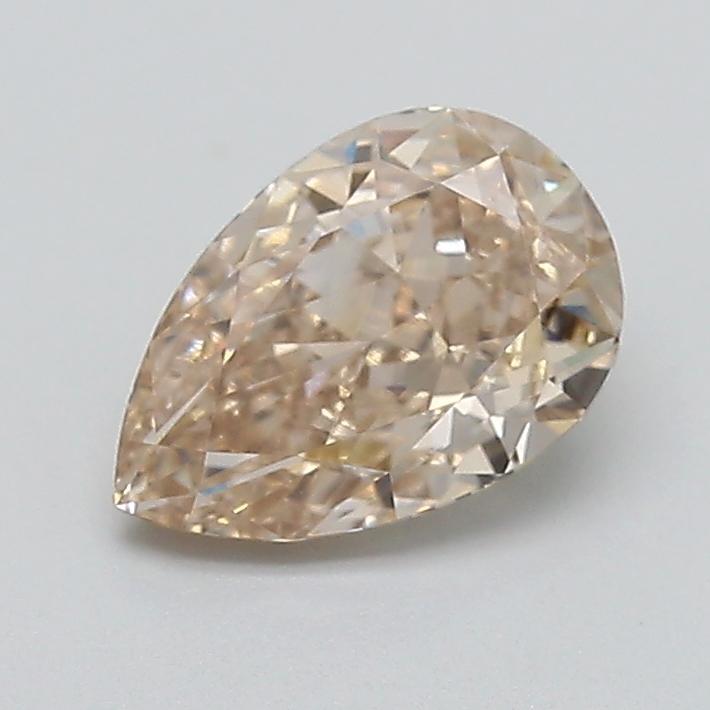 1.55 Ct. Very Light  Brown Pear Lab Grown Diamond