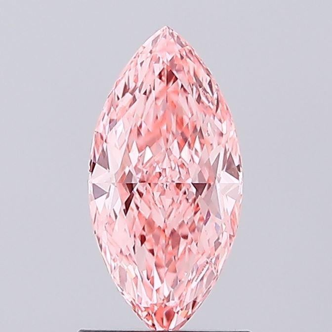 1.05 Ct. Fancy Vivid Pink Marquise Lab Grown Diamond
