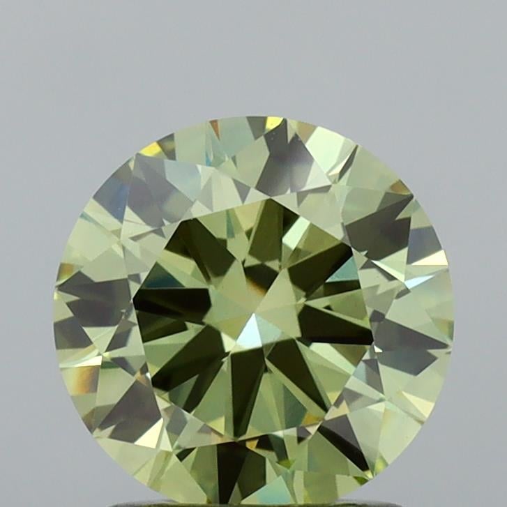 1.41 Ct. Fancy Vivid Green Round Lab Grown Diamond