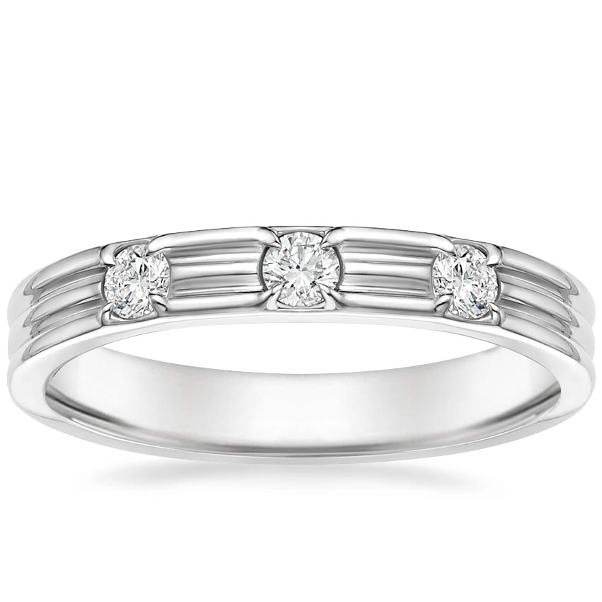 18K White Gold Jade Trau Maison Diamond Ring, large top view