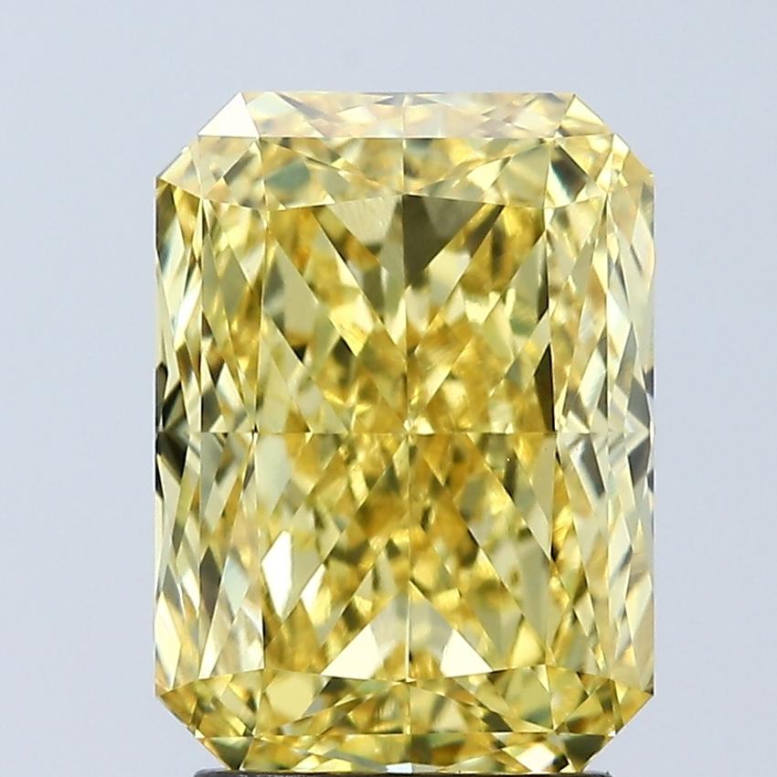 3.10 Ct. Fancy Vivid Yellow Radiant Lab Grown Diamond