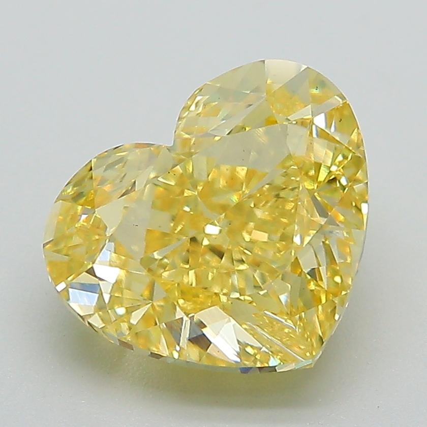 3.64 Ct. Fancy Intense Yellow Heart Lab Grown Diamond