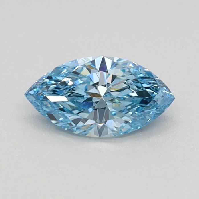 0.32 Ct. Fancy Vivid Blue Marquise Lab Grown Diamond