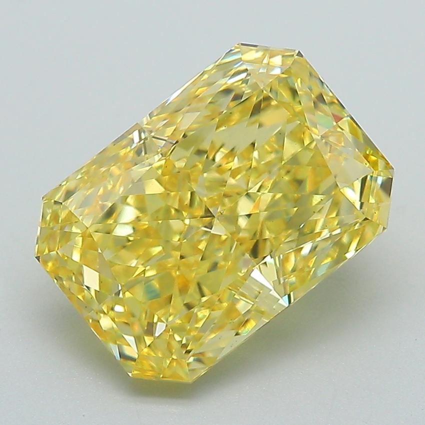 4.27 Ct. Fancy Vivid Yellow Radiant Lab Grown Diamond