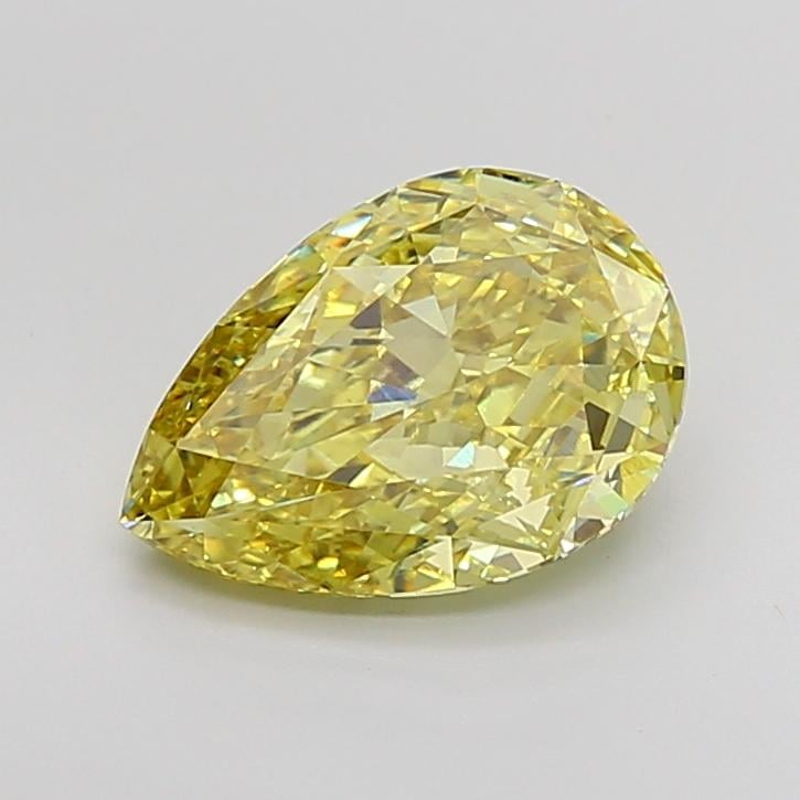 4.08 Ct. Fancy Intense Yellow Pear Lab Grown Diamond