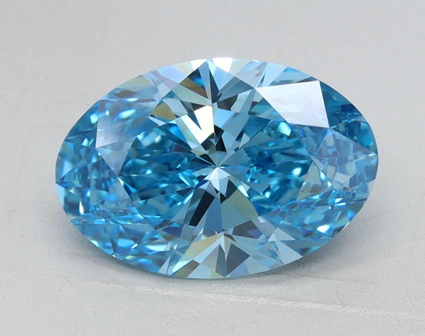 2.04 Ct. Fancy Vivid Blue Oval Lab Grown Diamond