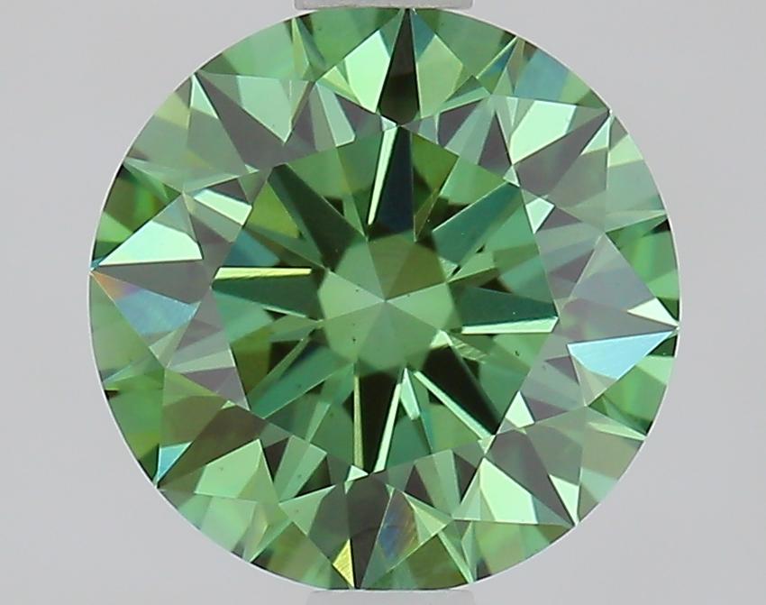 1.50 Ct. Fancy Vivid Green Round Lab Grown Diamond