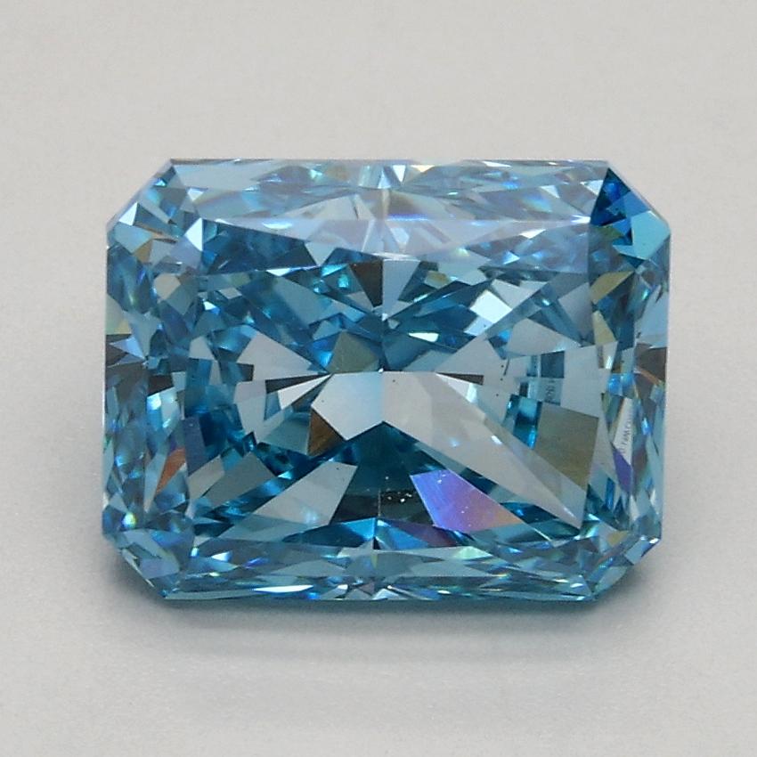 2.02 Ct. Fancy Vivid Blue Radiant Lab Grown Diamond