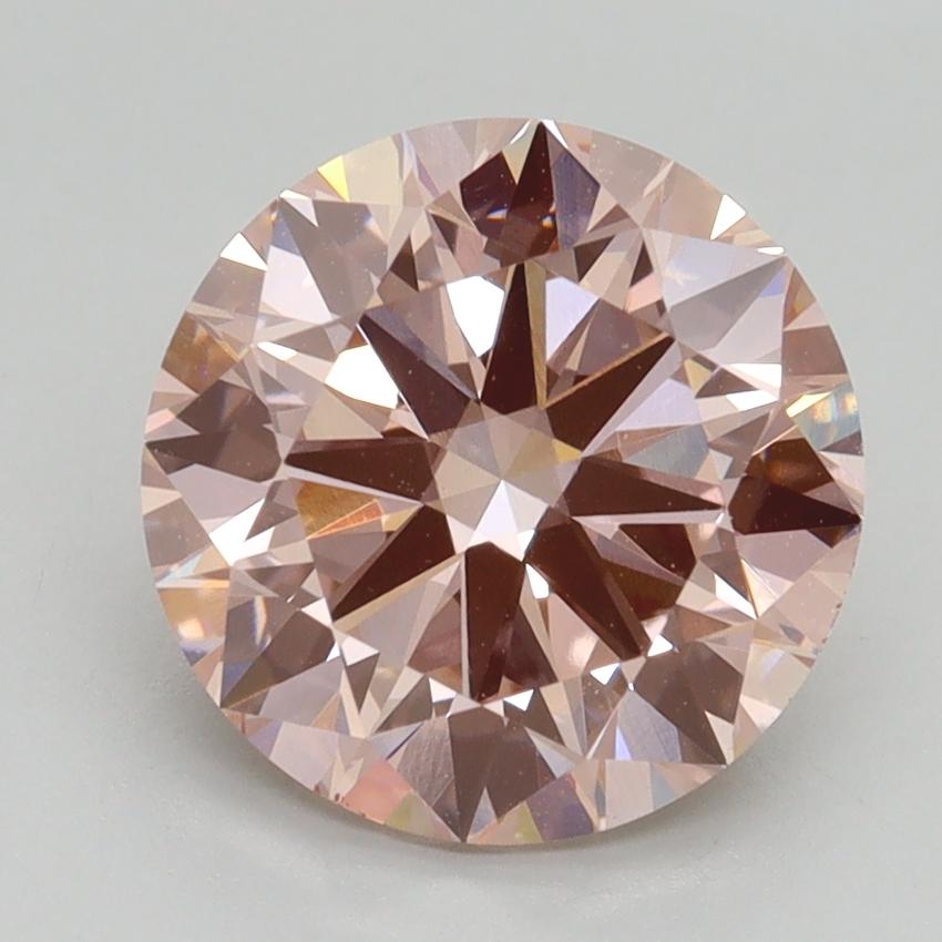 3.01 Ct. Fancy Light Pink Round Lab Grown Diamond