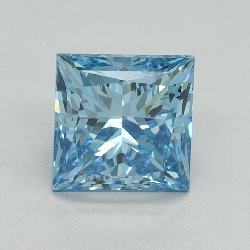 1.62 Ct. Fancy Vivid Blue Princess Lab Grown Diamond
