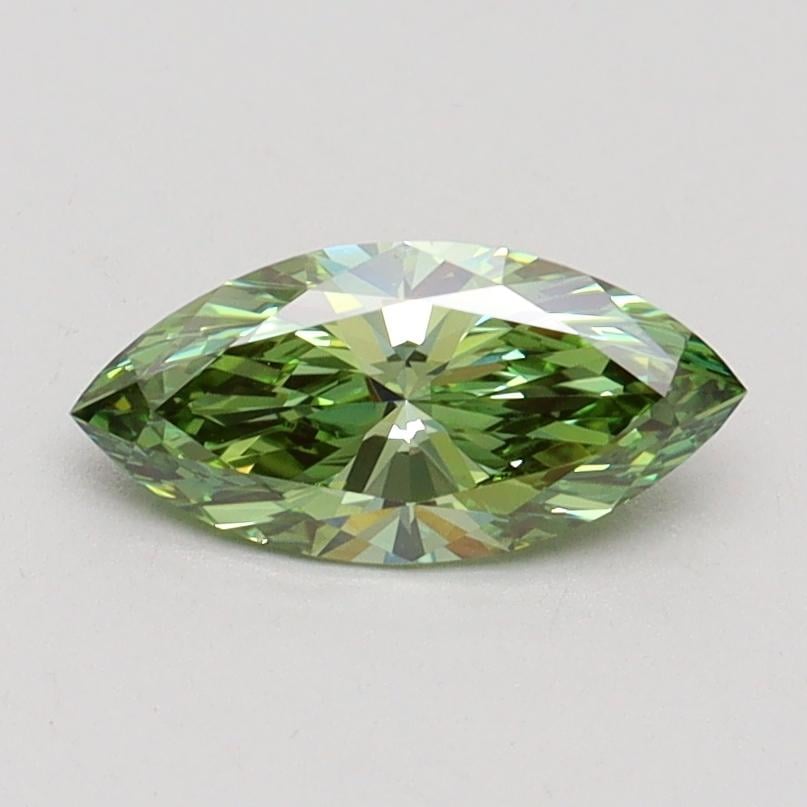 0.62 Ct. Fancy Vivid Green Marquise Lab Grown Diamond