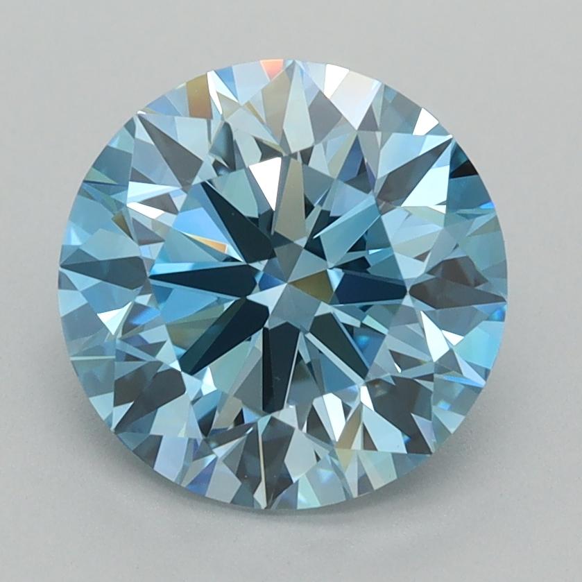 2.51 Ct. Fancy Vivid  Blue Round Lab Grown Diamond