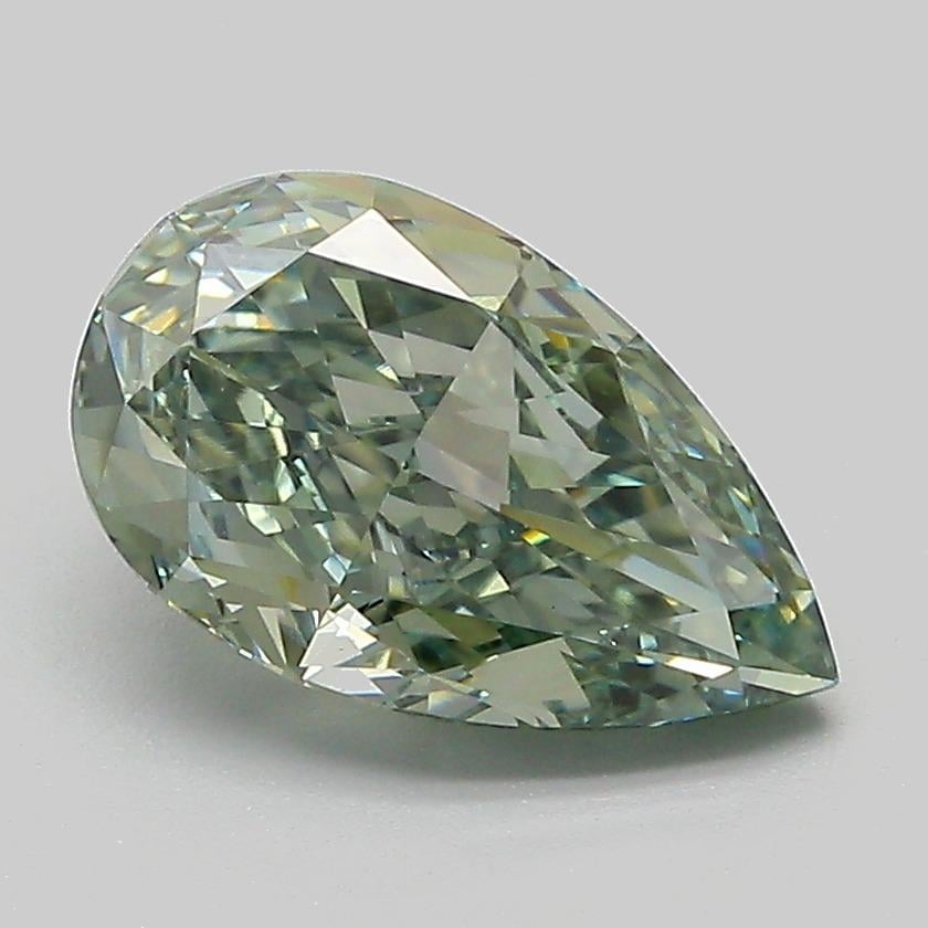 2.01 Ct. Fancy Intense  Green Pear Lab Grown Diamond