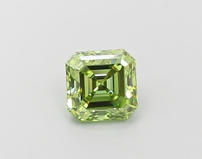 0.99 Ct. Fancy Vivid  Green Asscher Lab Grown Diamond