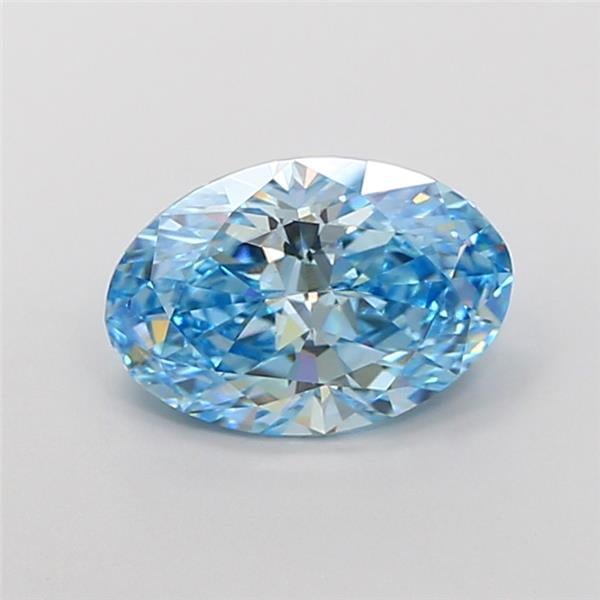 2.70 Ct. Fancy Vivid  Blue Oval Lab Grown Diamond