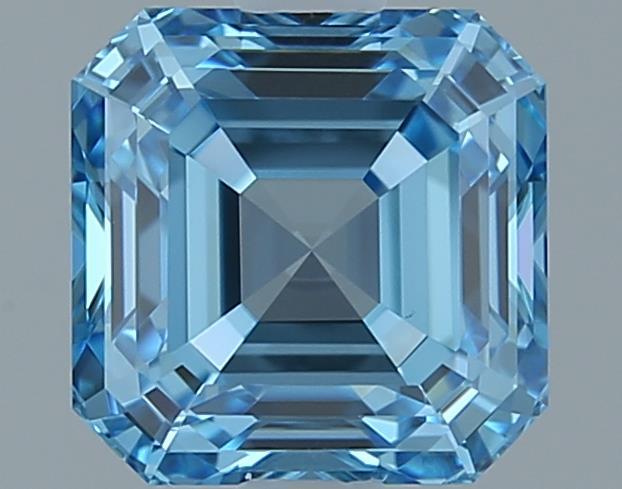 1.01 Ct. Fancy Vivid Blue Asscher Lab Grown Diamond