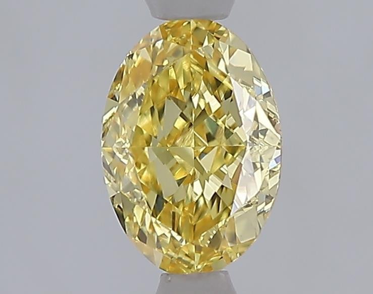 1.05 Ct. Fancy Vivid  Yellow Oval Lab Grown Diamond
