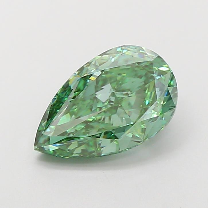 2.58 Ct. Fancy Vivid Green Pear Lab Grown Diamond