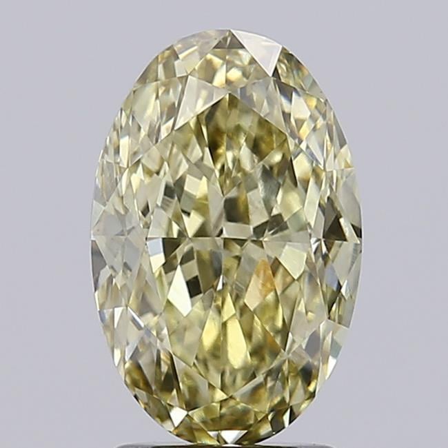 2.53 Ct. Fancy Yellow Oval Lab Grown Diamond