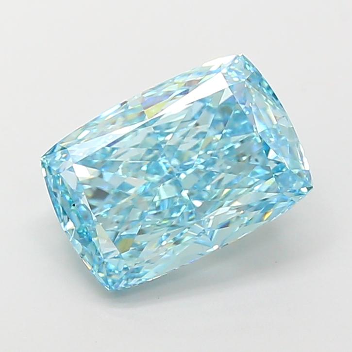 4.66 Ct. Fancy Vivid  Blue Cushion Lab Grown Diamond