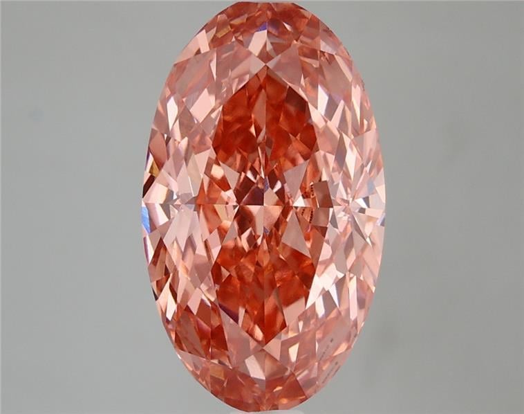 5.16 Ct. Fancy Vivid Pink Oval Lab Grown Diamond