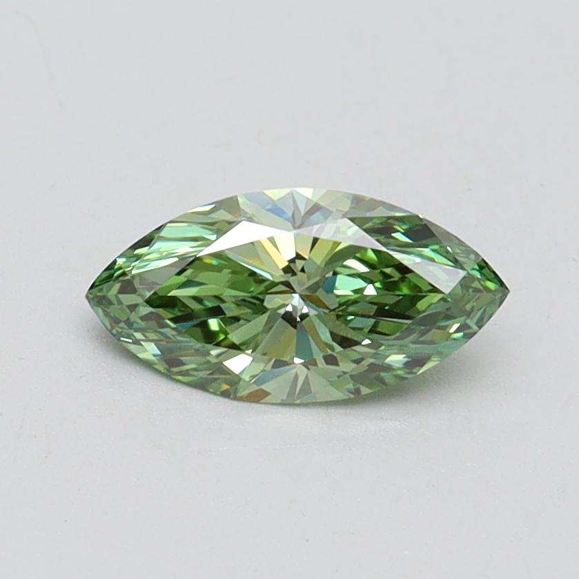 0.53 Ct. Fancy Vivid Green Marquise Lab Grown Diamond
