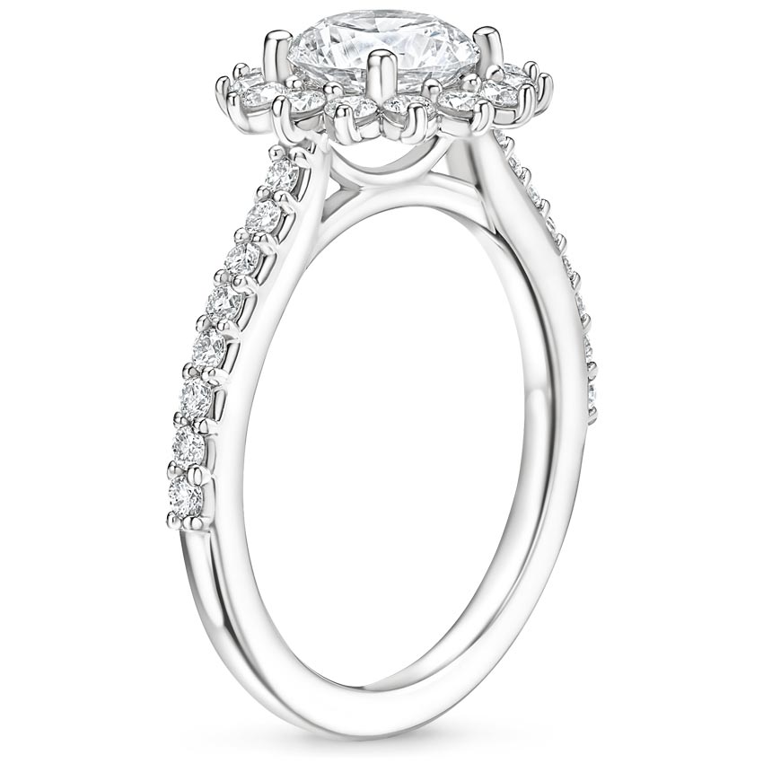 18K White Gold Luxe Sunburst Diamond Ring (1/2 ct. tw.), large side view