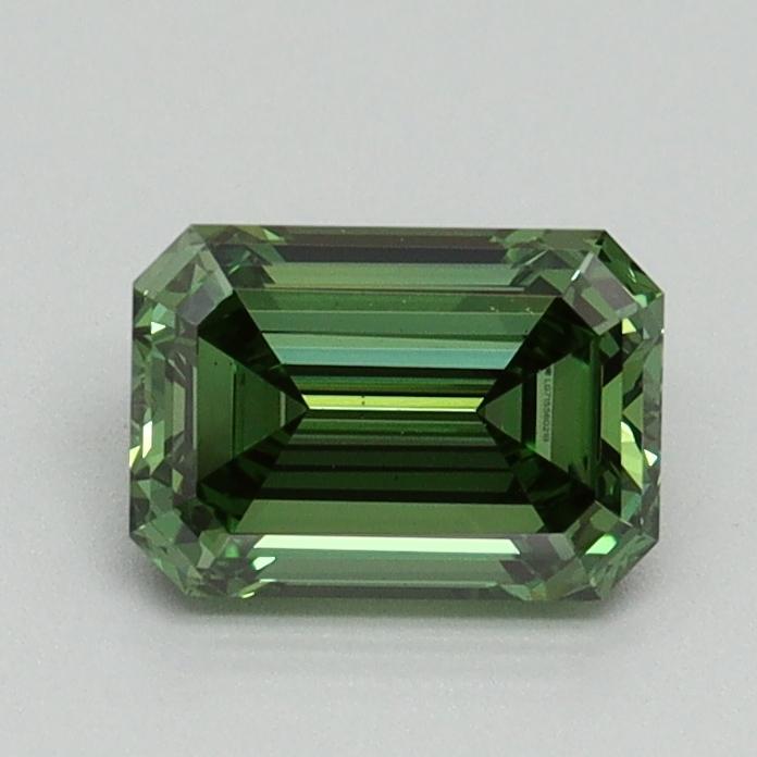 0.90 Ct. Fancy Vivid Green Emerald Lab Grown Diamond