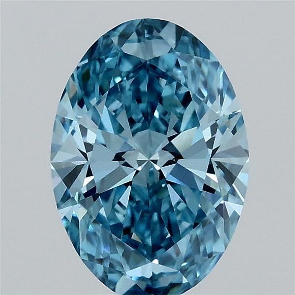 1.31 Ct. Fancy Vivid Blue Oval Lab Grown Diamond