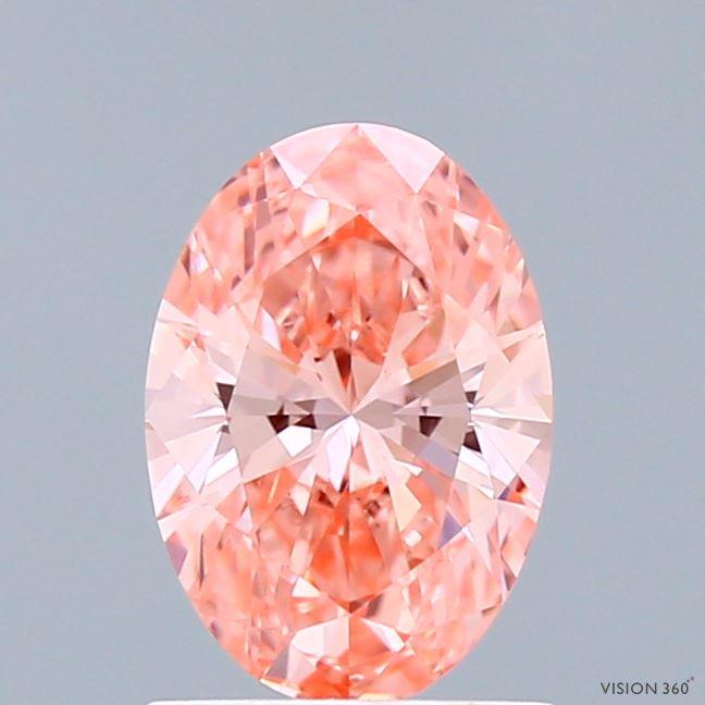 1.10 Ct. Fancy Vivid Pink Oval Lab Grown Diamond