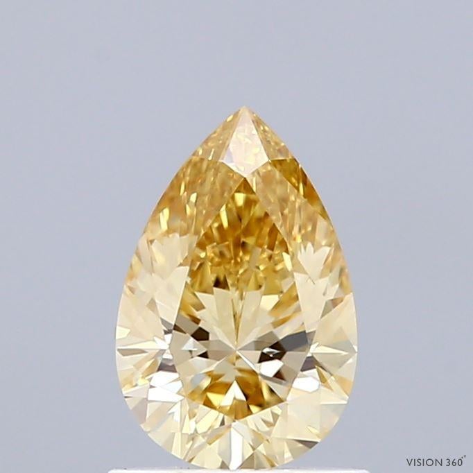 0.92 Ct. Fancy Yellow Pear Lab Grown Diamond