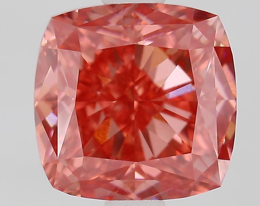 2.04 Ct. Fancy Vivid Pink Cushion Lab Grown Diamond