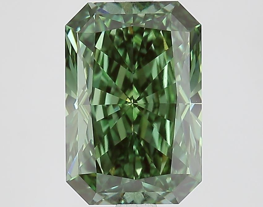 3.13 Ct. Fancy Vivid Green Radiant Lab Grown Diamond