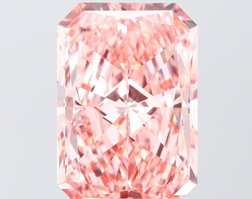 8.53 Ct. Fancy Intense Pink Pink Radiant Lab Grown Diamond