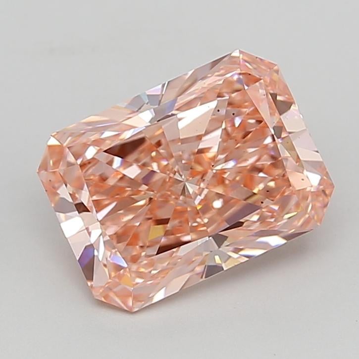 3.08 Ct. Fancy Vivid  Pink Radiant Lab Grown Diamond