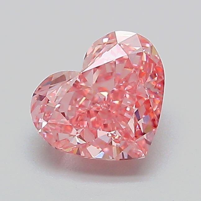 1.06 Ct. Fancy Vivid Pink Heart Lab Grown Diamond