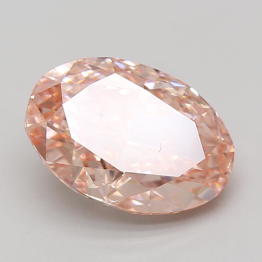 7.10 Ct. Fancy Vivid Pink Oval Lab Grown Diamond