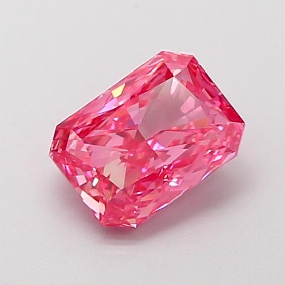 1.03 Ct. Fancy Vivid Pink Radiant Lab Grown Diamond