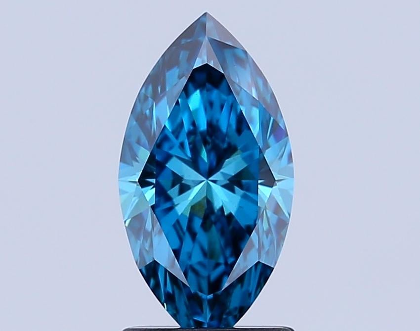 1.51 Ct. Fancy Vivid Blue Marquise Lab Grown Diamond