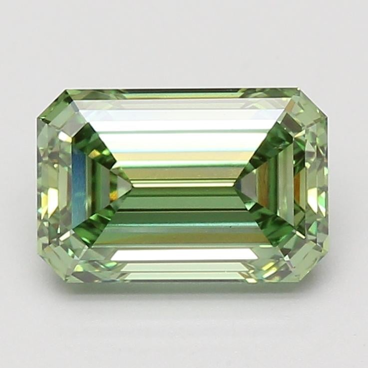 3.09 Ct. Fancy Vivid Green Emerald Lab Grown Diamond